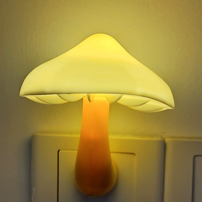 AUSAYE Sensor LED Night Light Plug in Wall Lamp Energy Saving NightLight Cute Mushroom Night Lights for Adults Kids BedroomBathroomToilet Stairs KitchenHallway Corridor Warm White