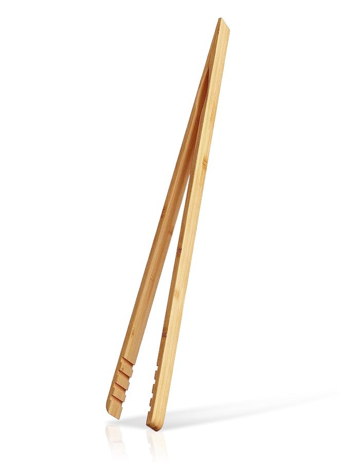 ReNext Bamboo Toast Tongs Wooden Toaster Kitchen Tongs Fruit Clip for Toast Fruits Bread Pickles - Image 1