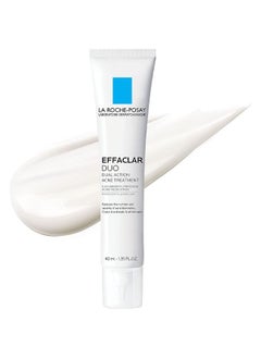Effaclar duo dual Action Acne Spot Treatment Cream with Benzoyl Peroxide Acne Treatment, Blemish Cream for Acne and Blackheads, Safe For Sensitive Skin, 1.35 Fl Oz (Pack of 1)