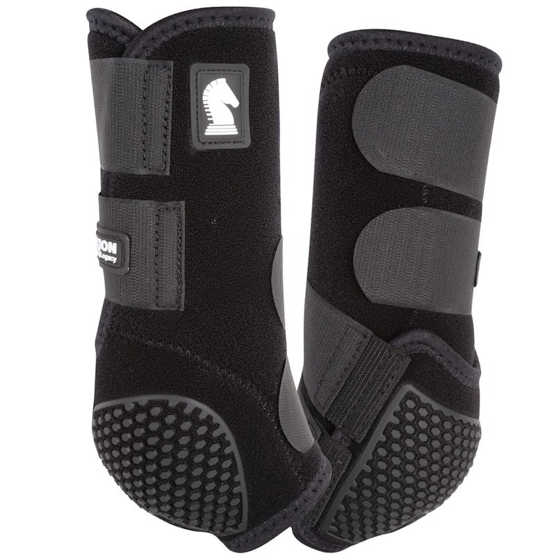 Classic Equine Flexion by Legacy2 Support Boots, Front (Black, Large)