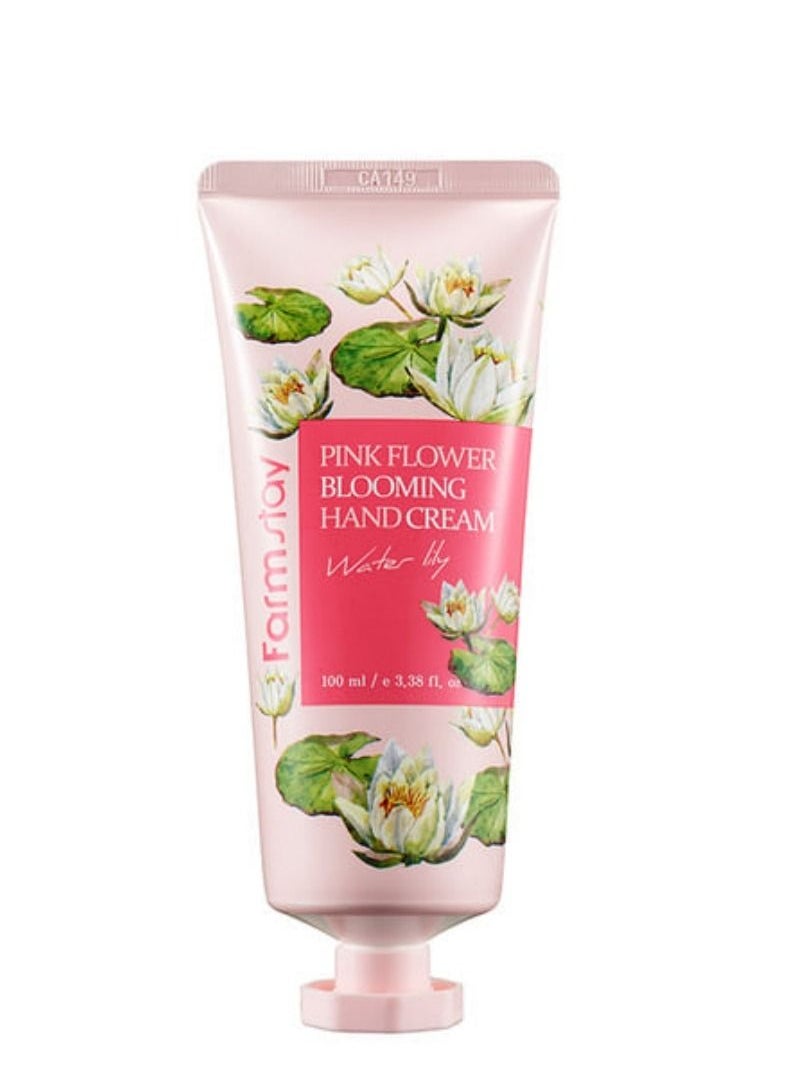 Farm Stay - Pink Flower Water Lily Hand Cream 100ml - Image 1