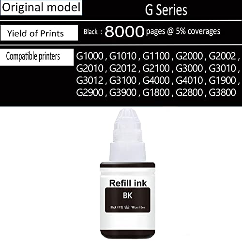 RC PRINT GI 790 Ink for Canon G1000, G1010, G1100, G2000, G2002, G2010, G2012, G2100, G3000, G3010, G3012, G3100, G4000, G4010, Pack of 1 Black 135ml - Image 2