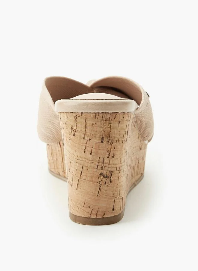 Surestep NUDE Women Textured Wedge Heel Sandals for Women | Best Price UAE