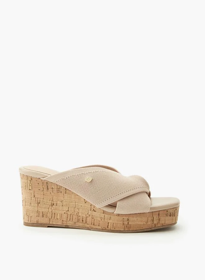 Surestep NUDE Women Textured Wedge Heel Sandals for Women | Best Price UAE