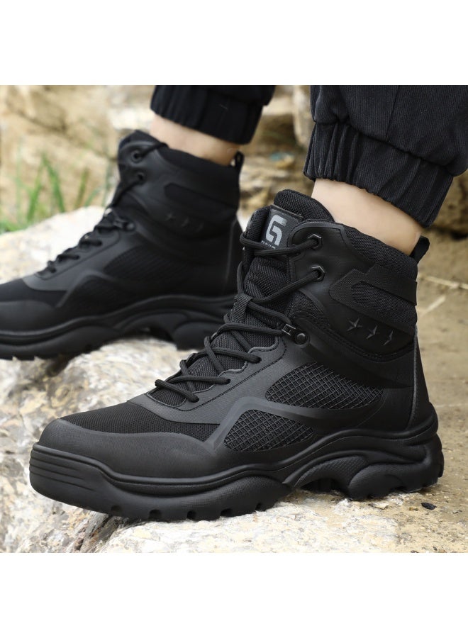 NIBEMINENT Men's Safety Shoes Work Boots Steel Toe Slip-Resistant Puncture-Proof Work Shoes Lightweight Men's Sneakers - Image 2