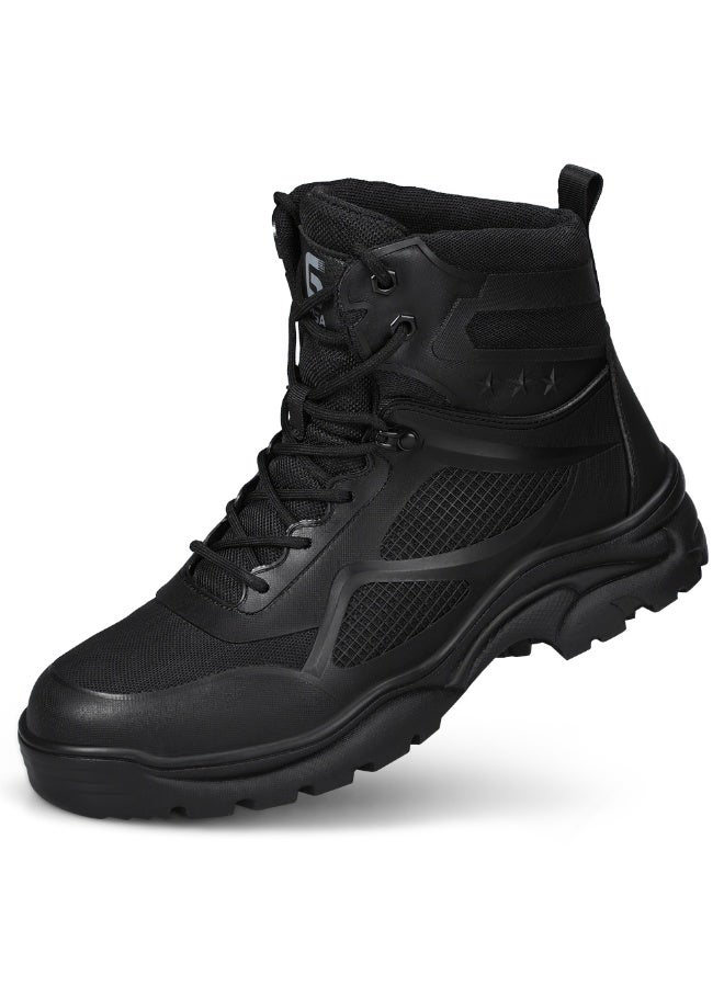 NIBEMINENT Men's Safety Shoes Work Boots Steel Toe Slip-Resistant Puncture-Proof Work Shoes Lightweight Men's Sneakers - Image 1