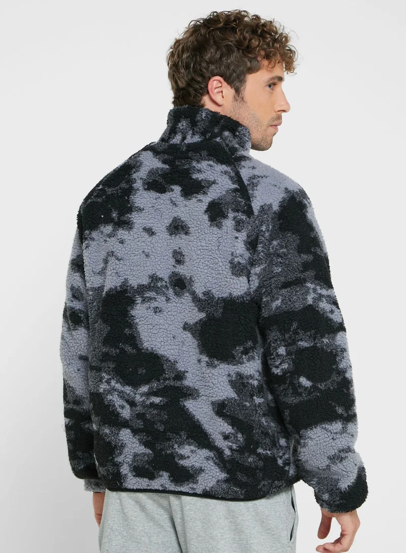 BRAVE SOUL Tie Dye Borg Jacket