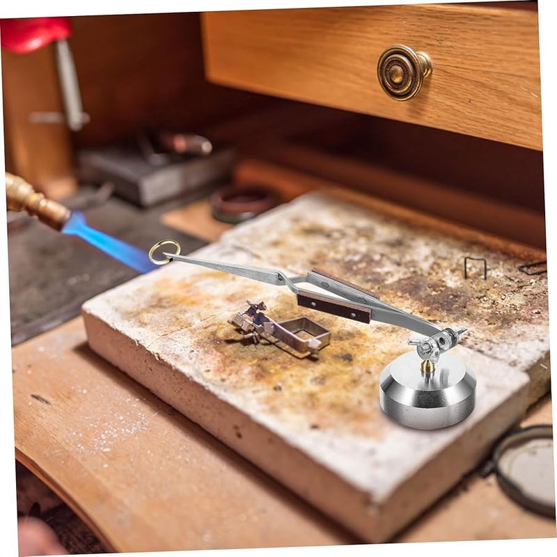 Stainless Steel Reverse Action Cross Locking Tweezers for Jewelry Electronics Lab Use - Image 5