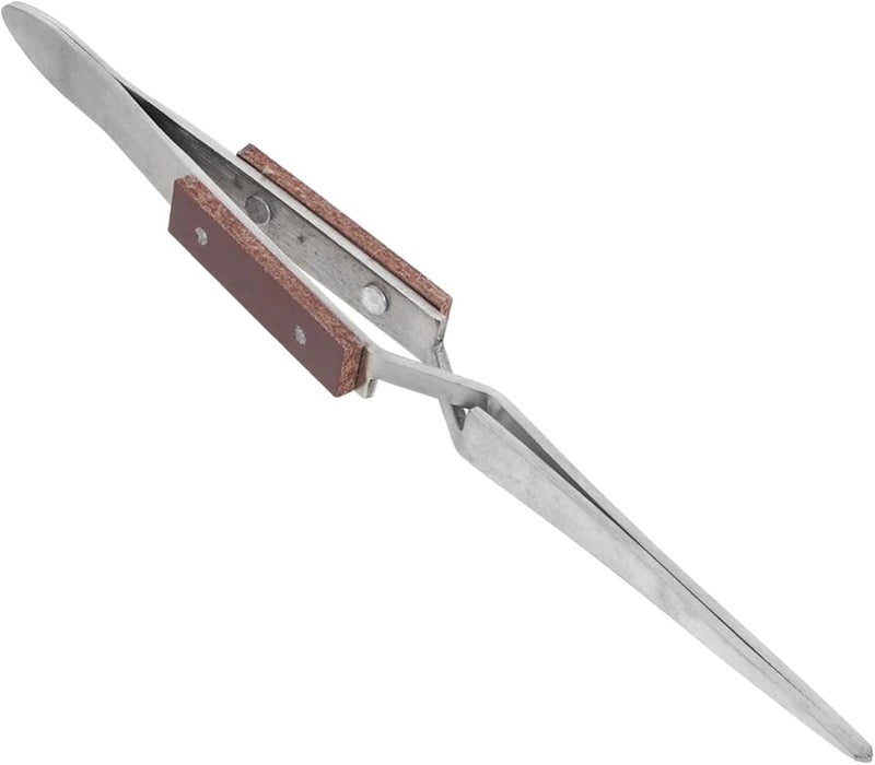 Stainless Steel Reverse Action Cross Locking Tweezers for Jewelry Electronics Lab Use - Image 1