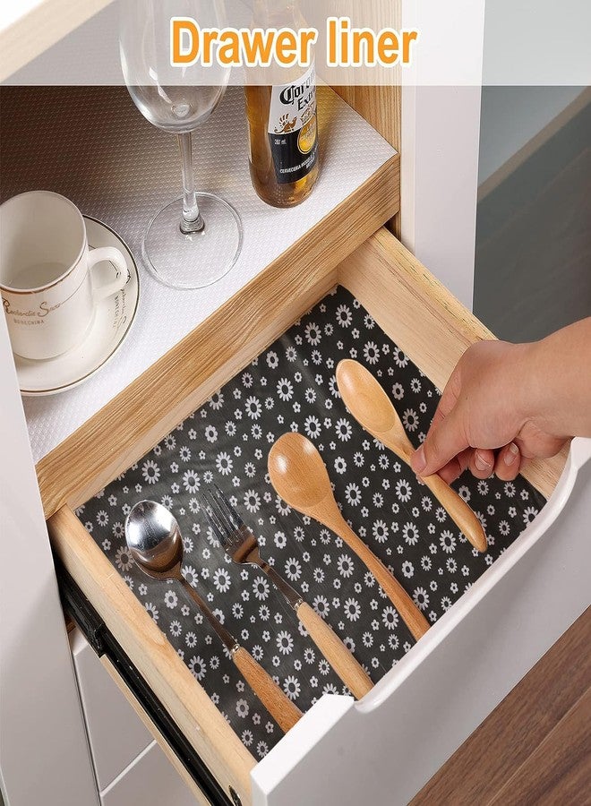 Vocal Store Anti-Slip Kitchen Cabinet Drawer Shelf Mat Liner Sheets Textured Multipurpose 10 Meter Roll, Black - MDOJ5-P074-10 - Image 3
