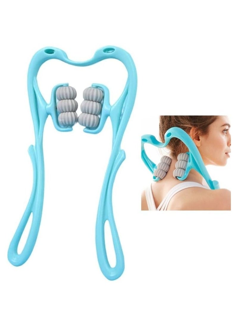 Loquat Neck massager neck roller Neck and Shoulder Handheld Massager with 6 Balls Massage Point Neck Pain Relief Massager for Deep Tissue in Neck Back Shoulder Waist and Legs - Image 1