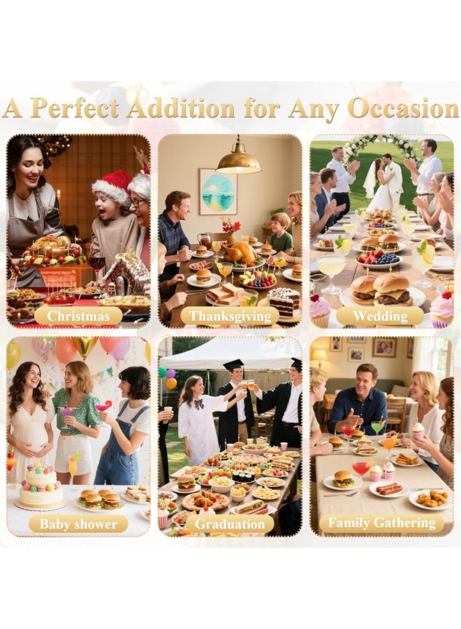 100PCS كوكتيل الخيارات, عصا أسنان فانتشي للمطبقات, زخرفة المزخرفة للمطبقات المشروبات الفاكهة الحزب,الخيزران الخشبي الذهب الكرة العصا الغذائية - Image 5