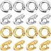 Winsyison 20pcs Split Open End Jump Ring 18K Gold Silver Plated Locking Circle Clasp Ring ID 3mm Connector Accessories for Earrings Bracelets Necklaces DIY Crafts Jewelry Making - Image 2