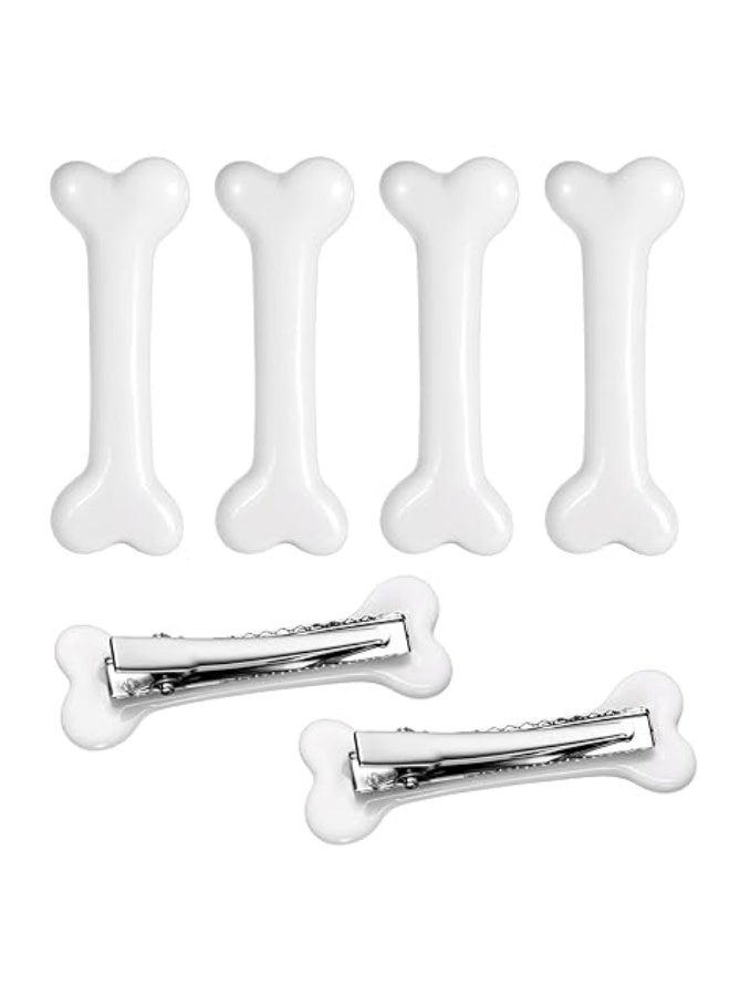 6 Pcs Bone Hair Clip, White Bones Hairpins Skull Skeleton HairPins for Women Girls White Dog Bone Clips Cosplay Costume Decorative Hair Pins Accessories, Daily Wear - Image 2