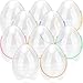 Restroma 10 Pack 10 Inch Giant Clear Easter Eggs DIY Jumbo Transparent Easter Eggs Fillable Oversized Plastic Eggs with Colorful Handles for Easter Hunt Decoration - Image 2