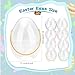 Restroma 10 Pack 10 Inch Giant Clear Easter Eggs DIY Jumbo Transparent Easter Eggs Fillable Oversized Plastic Eggs with Colorful Handles for Easter Hunt Decoration - Image 4