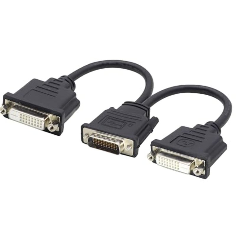 موصل كابل مقسم DMS-59 إلى 2 DVI 24+1 لإعدادات الشاشة المزدوجة أو كمحول DVI Y سلك دونجل - 10 بوصة - Image 2