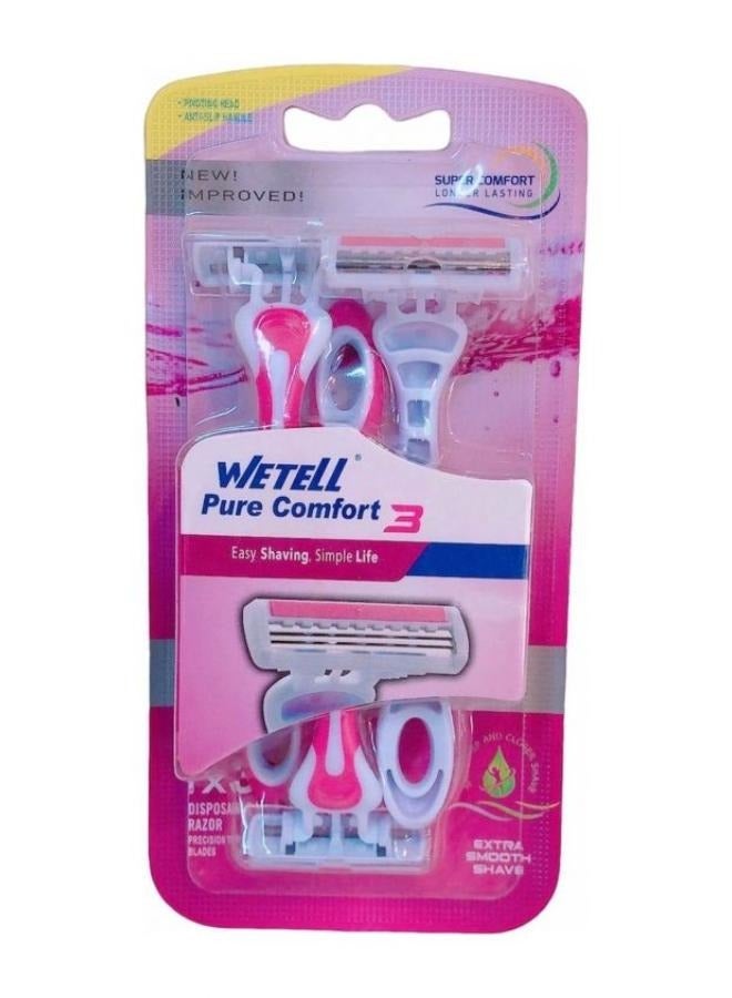 Wetell Pure Comfort 3 – Triple Blade Razor for a Smooth and Comfortable Shave