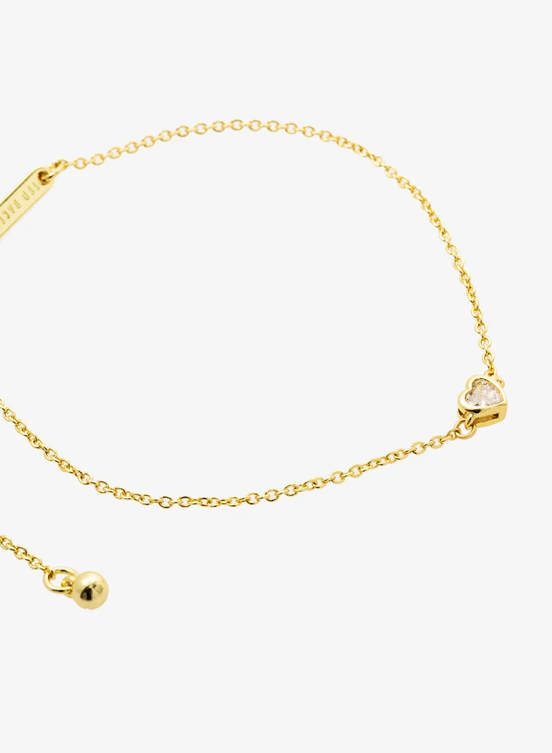 Ted Baker Halle Mini Crystal Heart Adjustable Bracelet