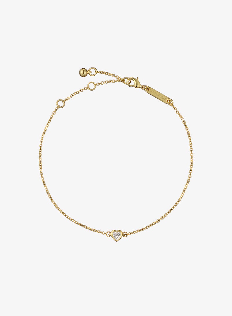 Ted Baker Halle Mini Crystal Heart Adjustable Bracelet - Image 1