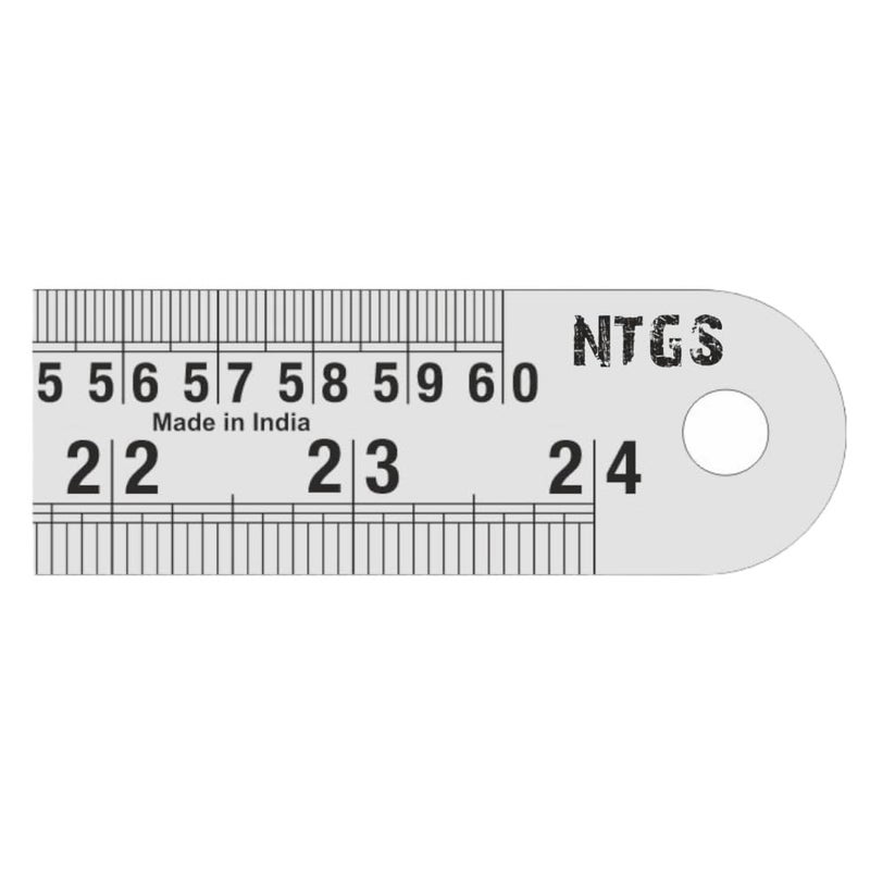 NTGS مسطرة قياس مزدوجة الجوانب للهندسة والعمارة والطلاب (24 بوصة، 60 سم) - Image 1