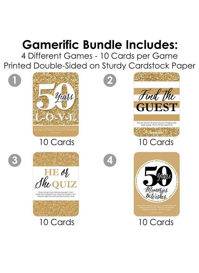 Big Dot of Happiness We Still Do 50Th Wedding Anniversary 4 Anniversary Party Games 10 Cards Each Gamerific Bundle  - Image 4