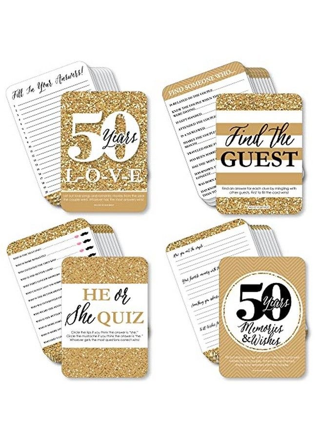 Big Dot of Happiness We Still Do 50Th Wedding Anniversary 4 Anniversary Party Games 10 Cards Each Gamerific Bundle  - Image 1