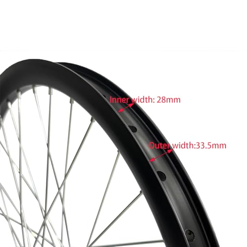 CDHPOWER 26" Bike Wheel Rear Rim Double Layer Alum Alloy 12G 36 Spokes fit Cassette Flywheel, 26" Bike Rim Rear for MTB/Road/Cruiser Bicycles - Image 4