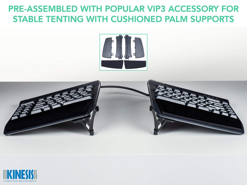 KINESIS KINESIS Freestyle2 USB-A Ergonomic Keyboard w/ VIP3 Lifters for PC (9" Separation) (KB820PB-US)  - Image 4