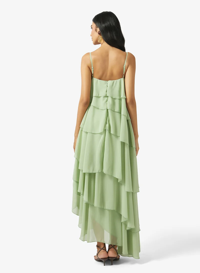 Ella Bandeau Dress With Ruffles