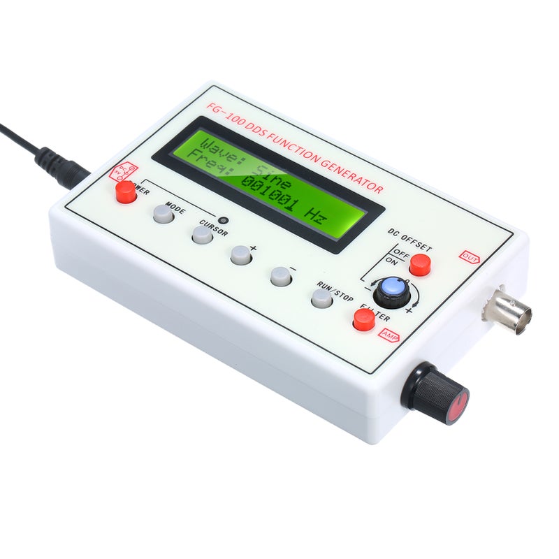 1HZ-500KHZ FG-100 DDS Functional Signal Generator Sine Triangle Square Sawtooth ECG Noise Output Frequency Meter Signal Source Module Frequency Counter - Image 3