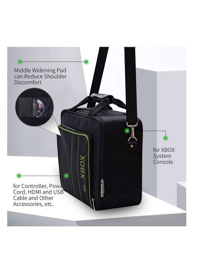 XICEN - XICEN Case Storage Bag for Xbox Series X Xbox Series S Console Carrying Case, Travel Bag for Xbox Controllers Xbox Games and Gaming Accessories, Included Silicone Cover Skin Protector - Image 1