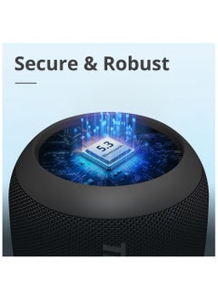 Tronsmart Tronsmart T7 Mini 15W Portable Outdoor Speaker, Ultra Compact & Portable, Bluetooth V5.3, IPX7 Waterproof, Various LED Modes, Battery 2500mAh, Up to 18 hours Playtime, AUX, Micro SD, TF Card - Black  - Image 4
