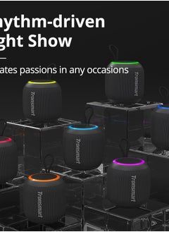Tronsmart Tronsmart T7 Mini 15W Portable Outdoor Speaker, Ultra Compact & Portable, Bluetooth V5.3, IPX7 Waterproof, Various LED Modes, Battery 2500mAh, Up to 18 hours Playtime, AUX, Micro SD, TF Card - Black  - Image 5