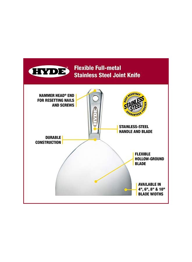 هايد 06577 سكين مفصل معدني كامل 4 بوصة من الفولاذ المقاوم للصدأ - Image 3