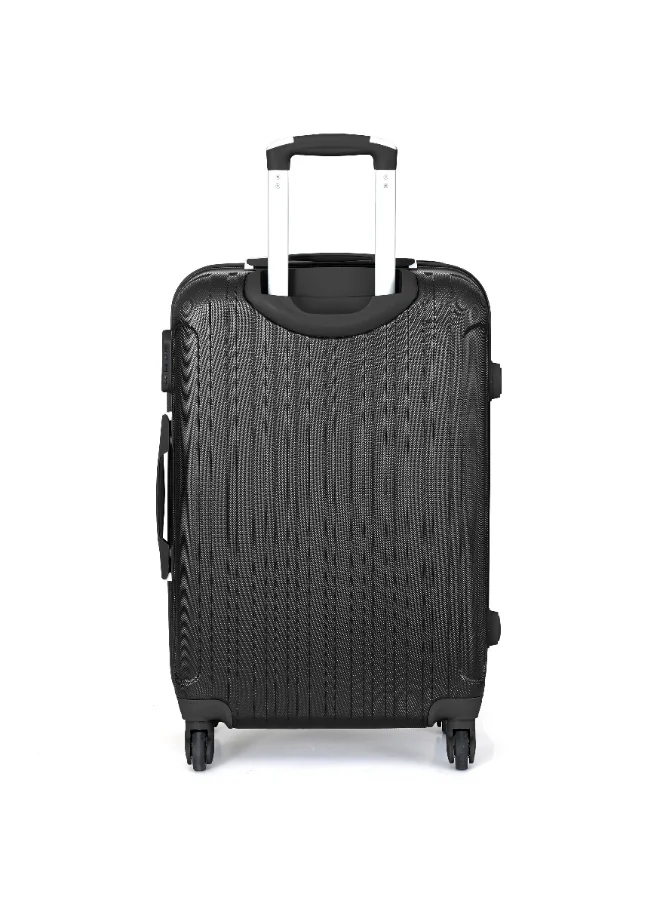Senator 20 Hard Case Travel Bag Cabin Luggage Trolley ABS Lightweight Suitcase with 4 Spinner Wheels KH132, Black  | Best Price UAE