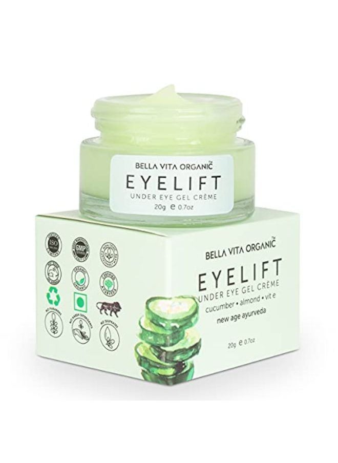 Bella Vita Organic - Eyelift Under Eye Cream Gel For Dark Circles, Puffy Eyes, Wrinkles & Removal Of Fine Lines For Women & Men, 20Gms - Image 1