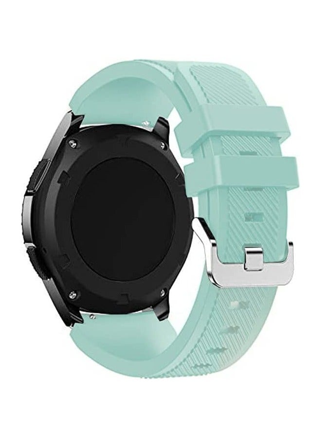 VITION Strap for Huawei GT/Huawei GT 2 (46mm) GT2 Pro /Samsung Galaxy Watch 46mm / Galaxy Watch 3 45mm/ 22mm Silicone Straps Watch Band Mint Green  - Image 3