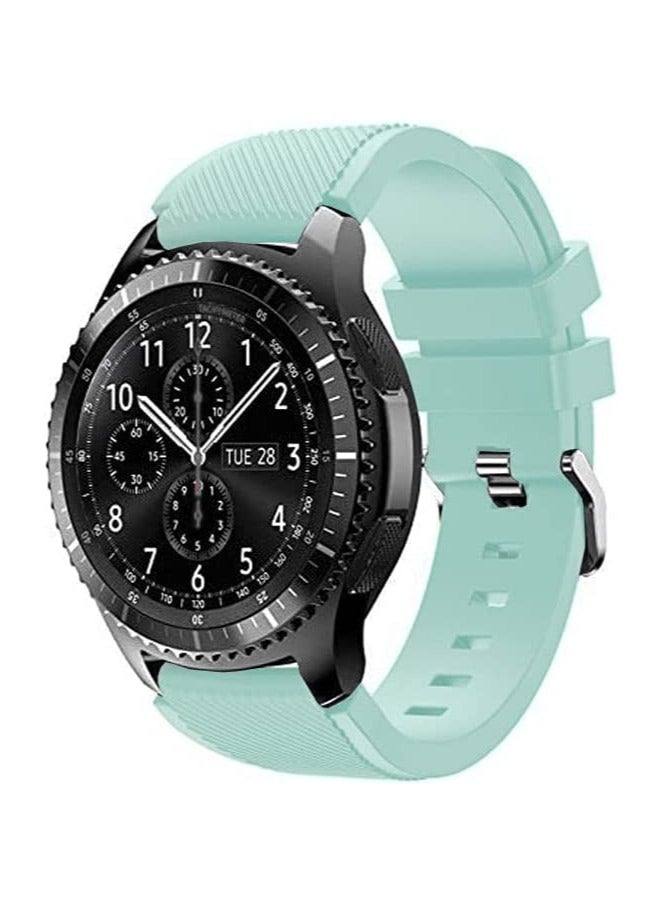 VITION Strap for Huawei GT/Huawei GT 2 (46mm) GT2 Pro /Samsung Galaxy Watch 46mm / Galaxy Watch 3 45mm/ 22mm Silicone Straps Watch Band Mint Green  - Image 2