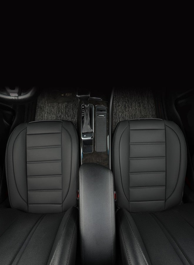 Vankerful Pack of 2 Leather Front Car Seat Covers, Underseat Covers for Cars, Driver Car Seat Cushion Cover, Luxury Seat Protectors, Waterproof, Non-Slip, Full Wrap, for Most Vehicles, Trucks, SUVs - Image 5