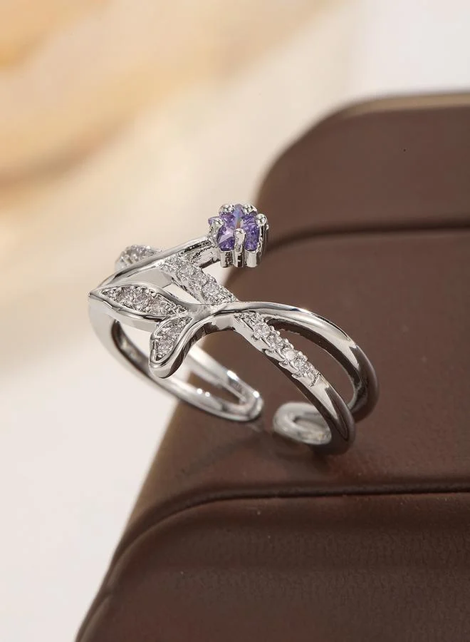 Take Two  Silver Tone Mermaid Tail Cuff Ring for Women | Best Price UAE