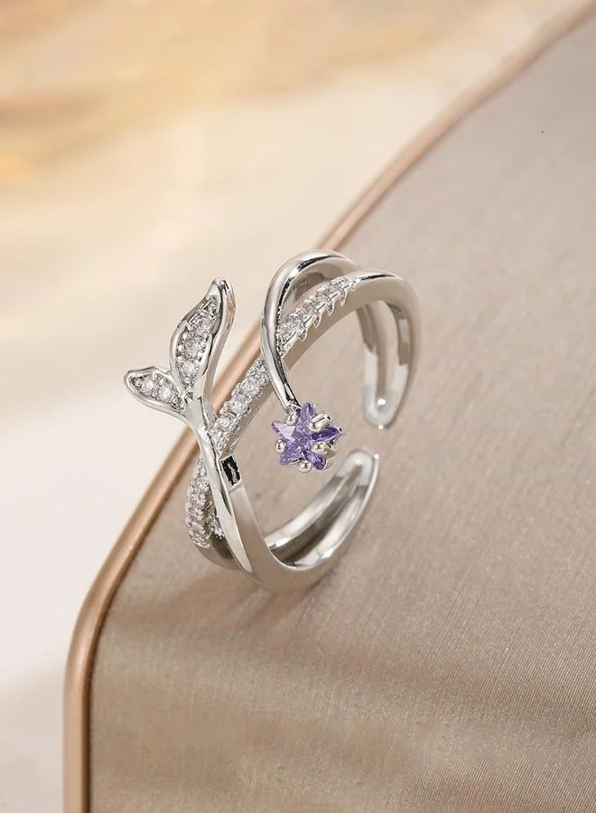 Take Two  Silver Tone Mermaid Tail Cuff Ring for Women | Best Price UAE