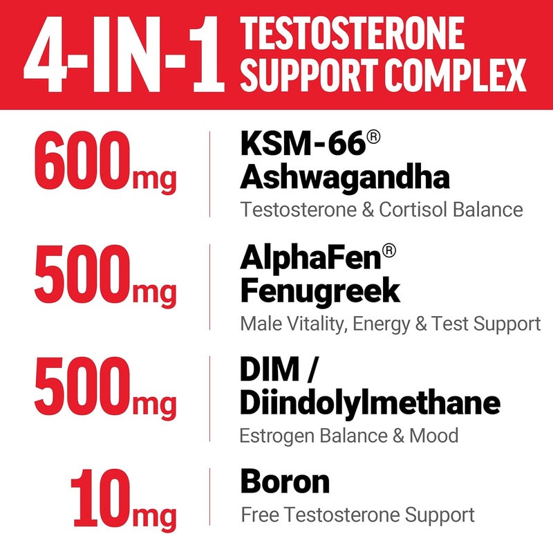 Force Factor مكمل دعم هرمون التستوستيرون للرجال Force Factor Test X180 Supreme لتعزيز الأداء ودعم مستويات الإستروجين المنخفضة وبناء العضلات والقوة وزيادة الحيوية الذكرية 45 قرص - Image 3
