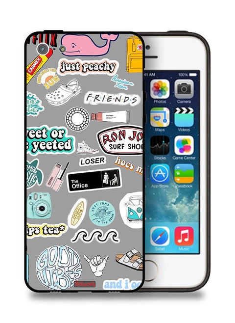 Apple iPhone 5/5s/SE Protective Case Good Vibes Stickers