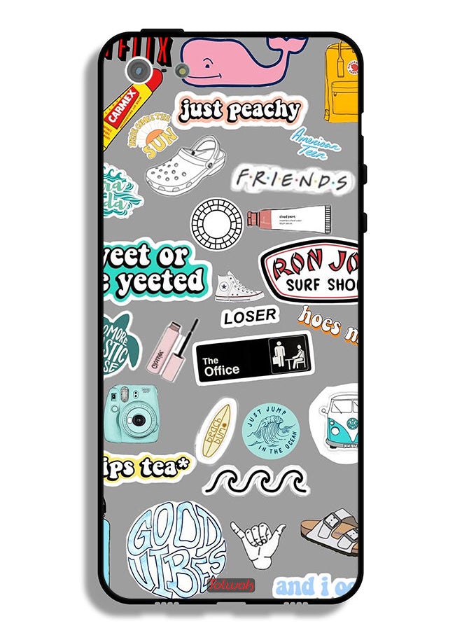 Tolwak - Apple iPhone 5/5s/SE Protective Case Good Vibes Stickers - Image 1