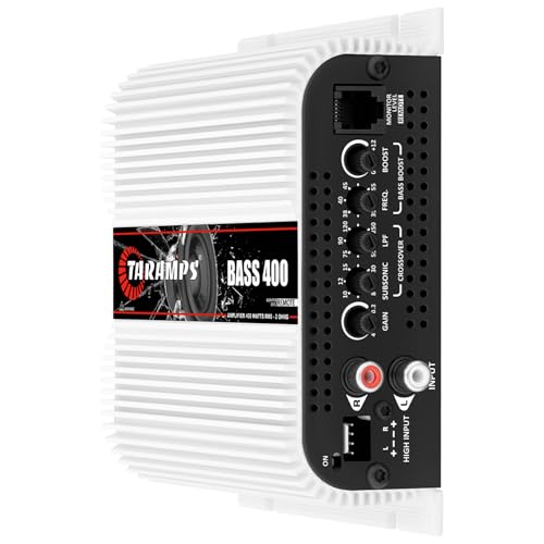Taramp's مضخم الصوت تيرامبس باس 400 2 أوم 400 واط RMS قنوات 1 14.4 فولت DC طاقة كاملة النطاق، رائع للساب/الباس - إدخال RCA/مستوى عالٍ، صوت السيارة - Image 3