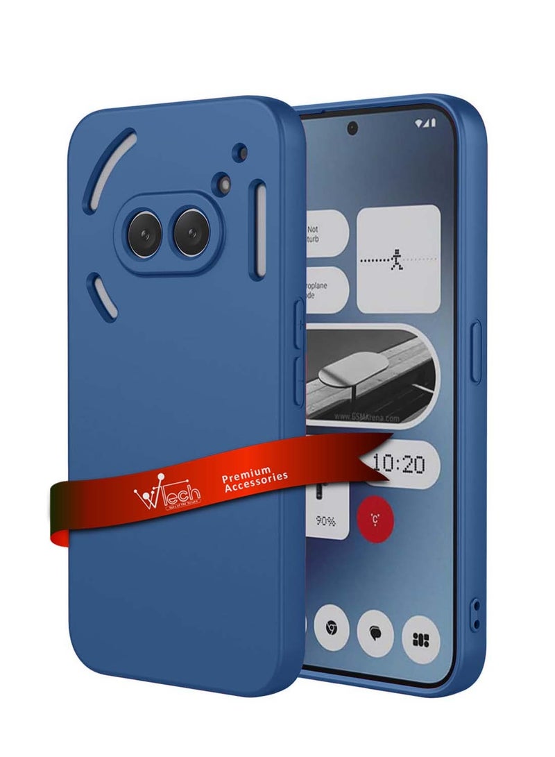 Wtech Nothing Phone (2a) 5G 2024 / Nothing Phone (2a) Plus Liquid Silicone with Lens Hole Case Cover - Blue - Image 1
