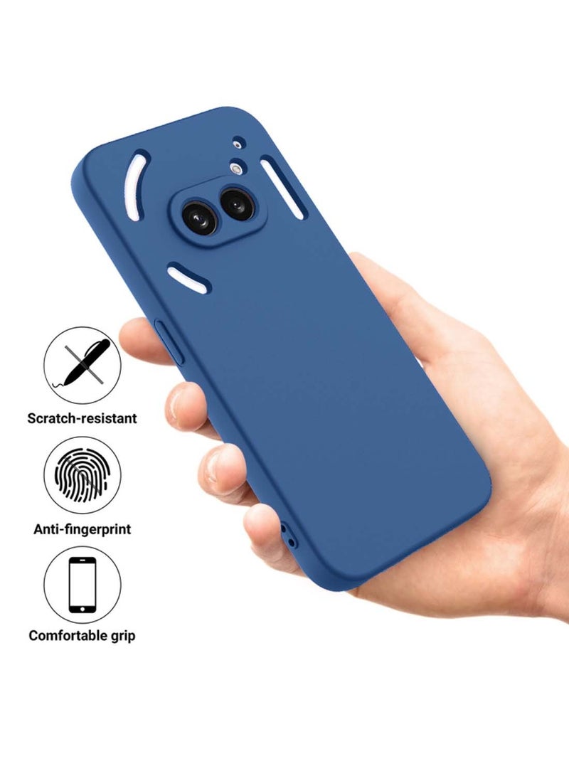 Wtech Nothing Phone (2a) 5G 2024 / Nothing Phone (2a) Plus Liquid Silicone with Lens Hole Case Cover - Blue - Image 2