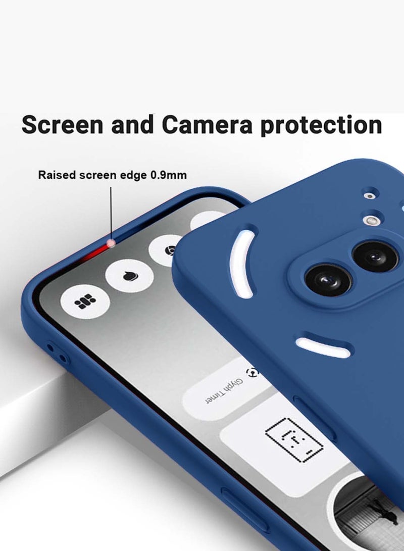 Wtech Nothing Phone (2a) 5G 2024 / Nothing Phone (2a) Plus Liquid Silicone with Lens Hole Case Cover - Blue - Image 4