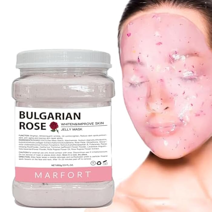 Marfort Jelly Mask for Facials Peel-Off Powder Hydrojelly Mask Peel Off Face Masks SkinCare Combination with Professional Skincare Spa Moisturizing & Hydrating 23 Fl Oz (Rose) - Image 4